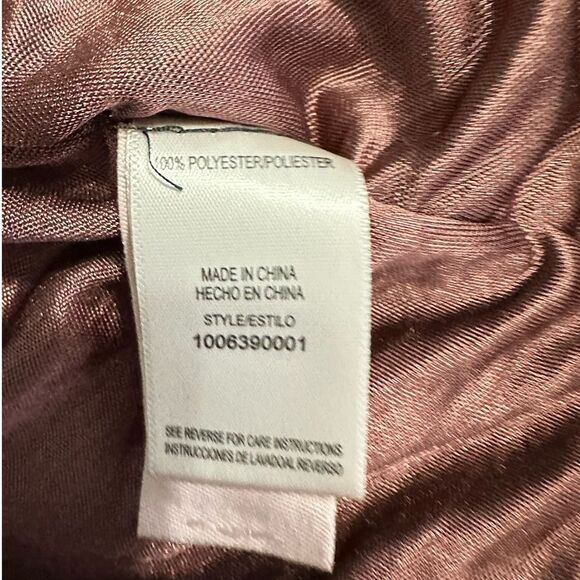 Louna Ruched Knee Length Dress Women's XS Brown Jersey Long Sleeve V-Neck RTR - Picture 8 of 14